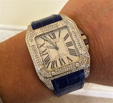 cartier watches diamond|cartier watch with diamond bezel.